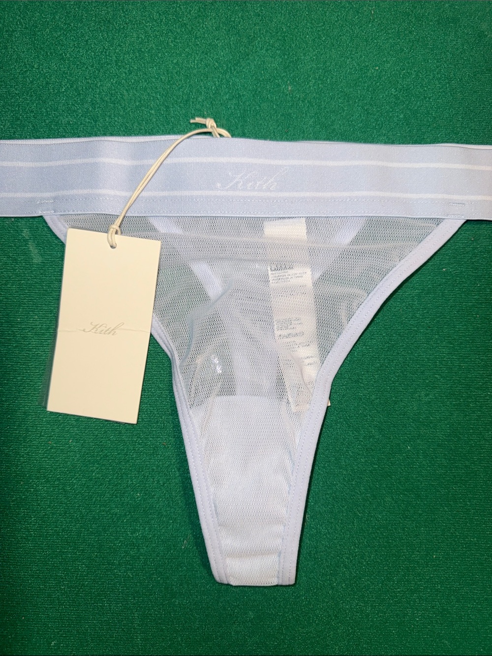 KITH light blue Sheer Mesh Thong with Branded Waistband